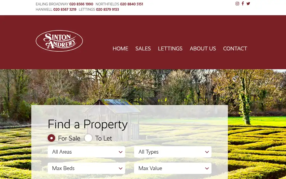Screenshot of sintonandrews.com