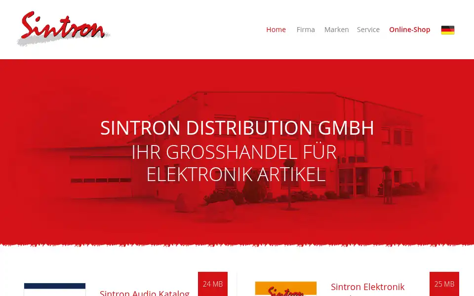 Screenshot of sintron.de