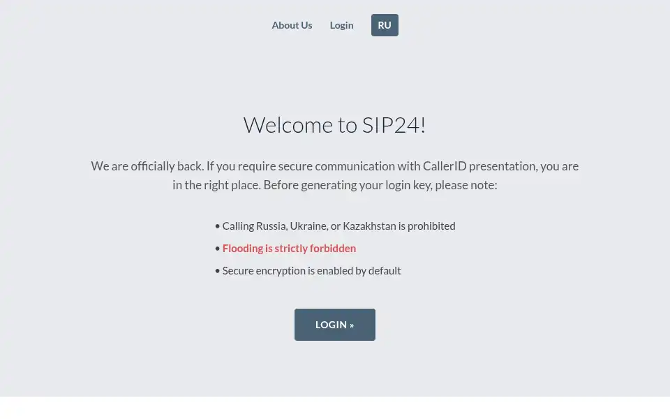 Screenshot of sip24.cc