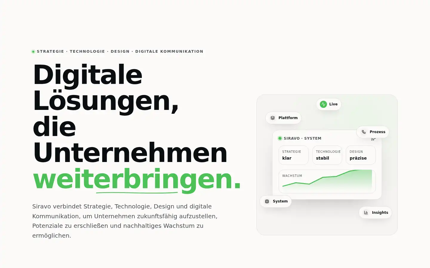 Screenshot of siravo.de