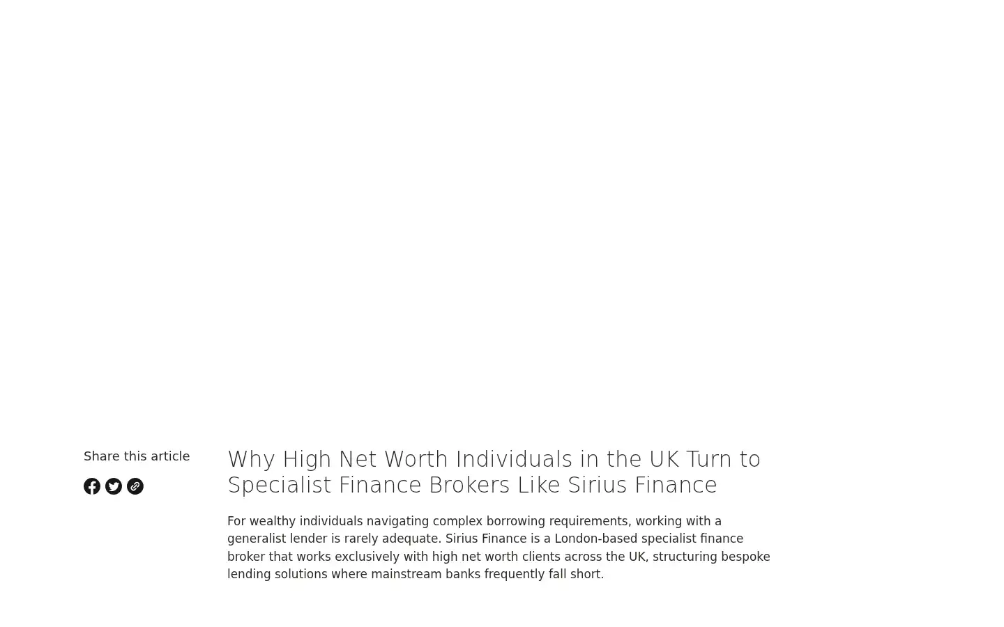 Screenshot of siriusfinance.co.uk