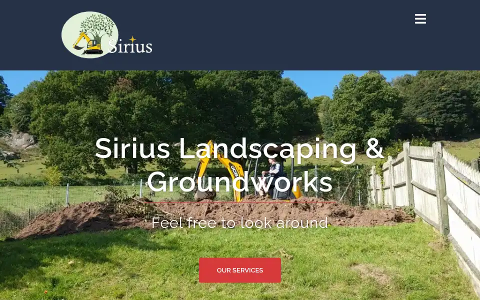 Screenshot of siriuslandscaping.com