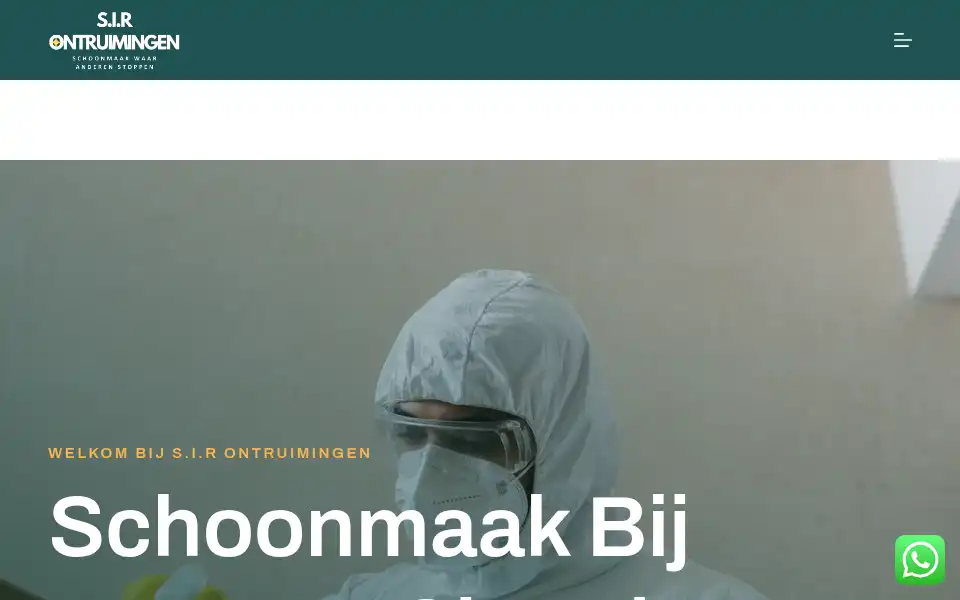 Screenshot of sirontruimingen.nl