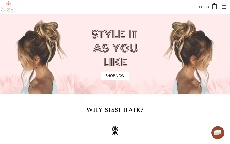 Screenshot of sissi-hair.com