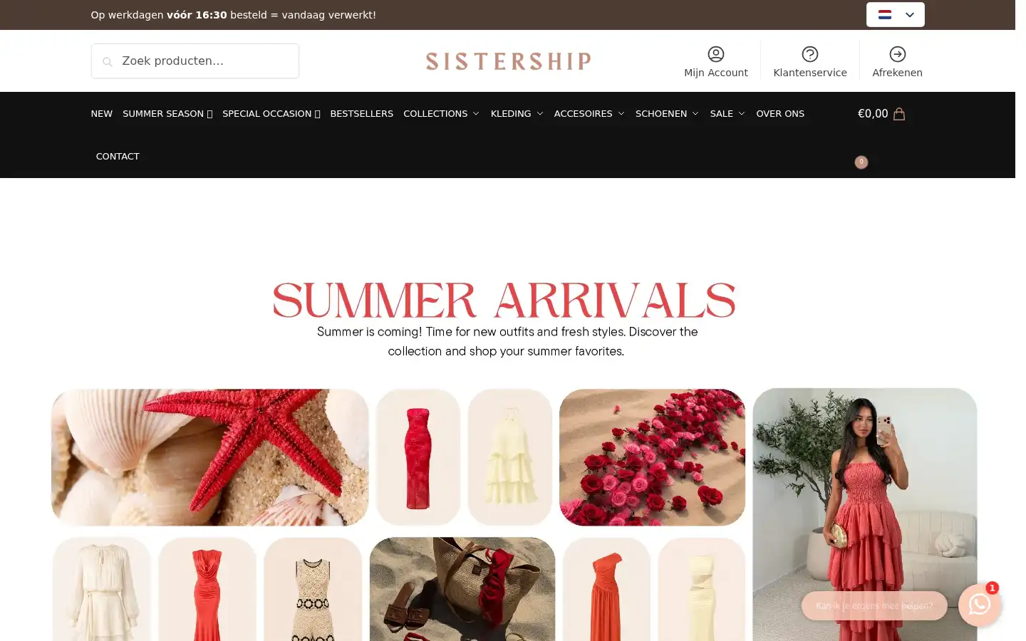 Screenshot of sistership.nl
