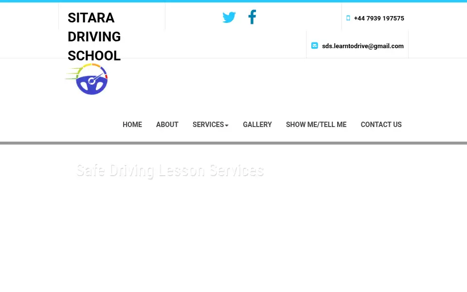 Screenshot of sitaradrivingschool.co.uk