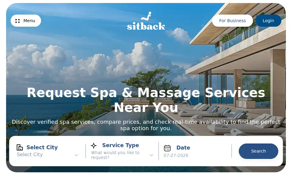 Screenshot of sitback.io