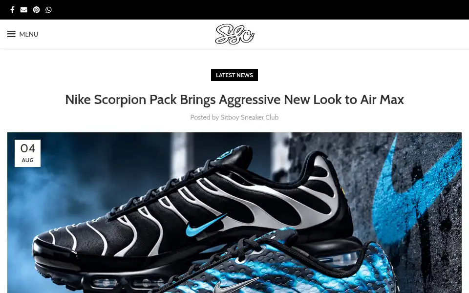 Screenshot of sitboysneakerclub.com