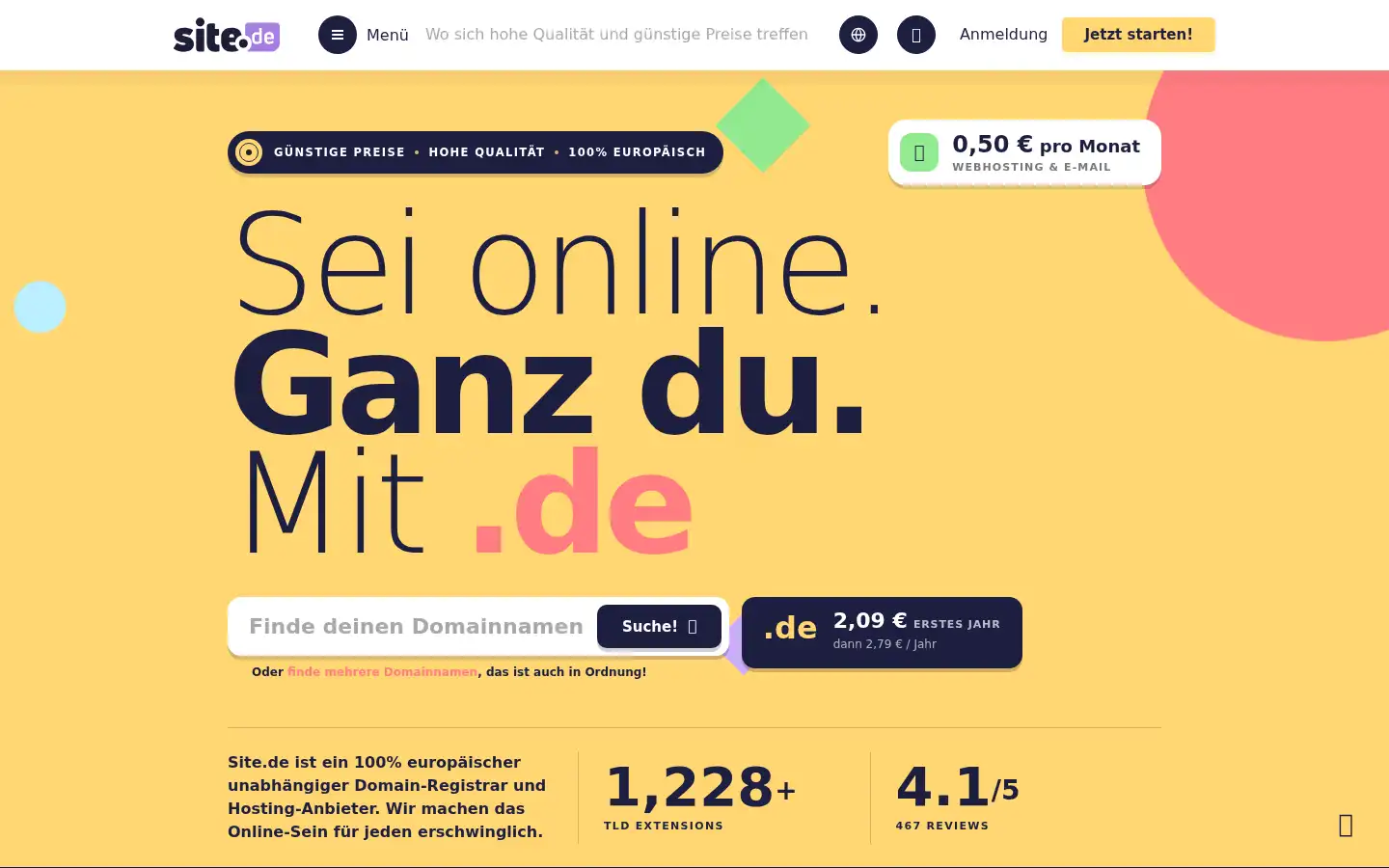 Screenshot of site.de
