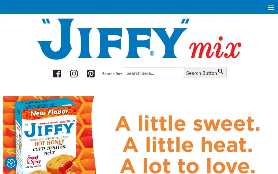 Screenshot of site.jiffymix.com