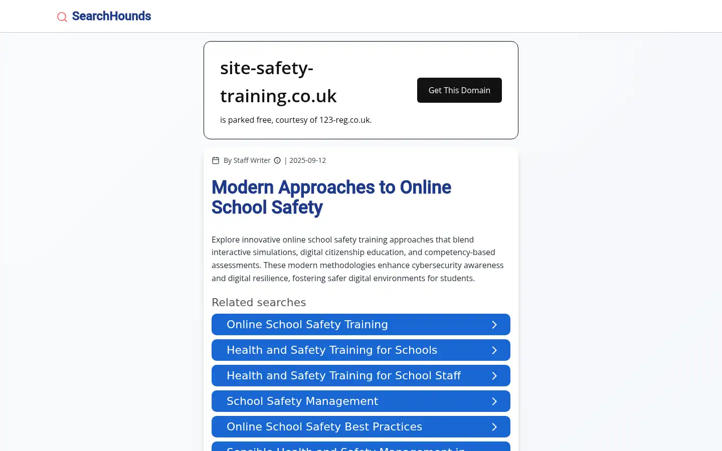 Screenshot of site-safety-training.co.uk