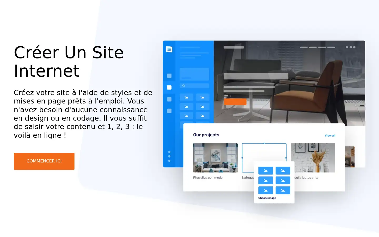 Screenshot of site123.com
