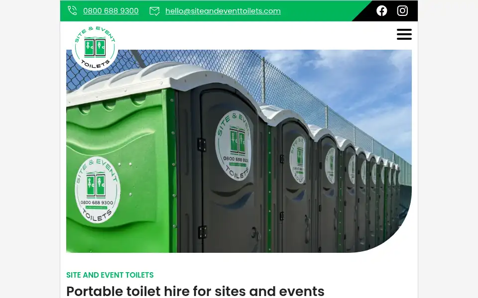 Screenshot of siteandeventtoilets.com