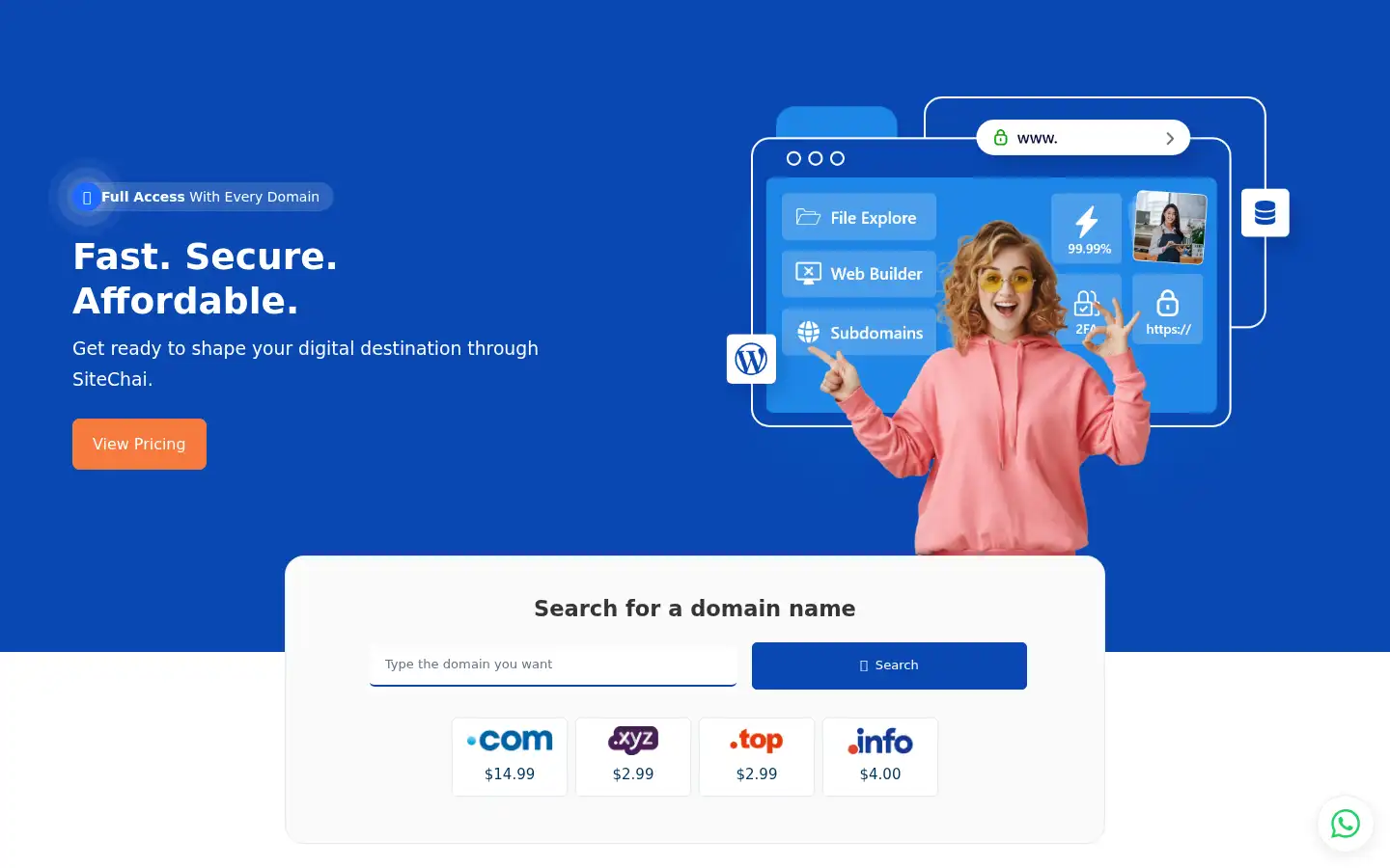 Screenshot of sitechai.com