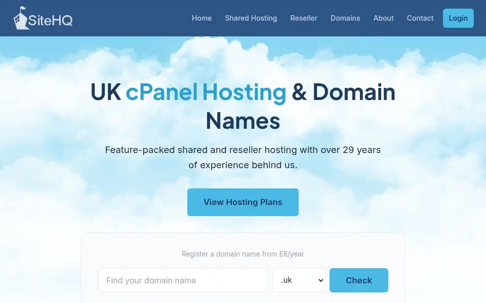 Screenshot of sitehq.com