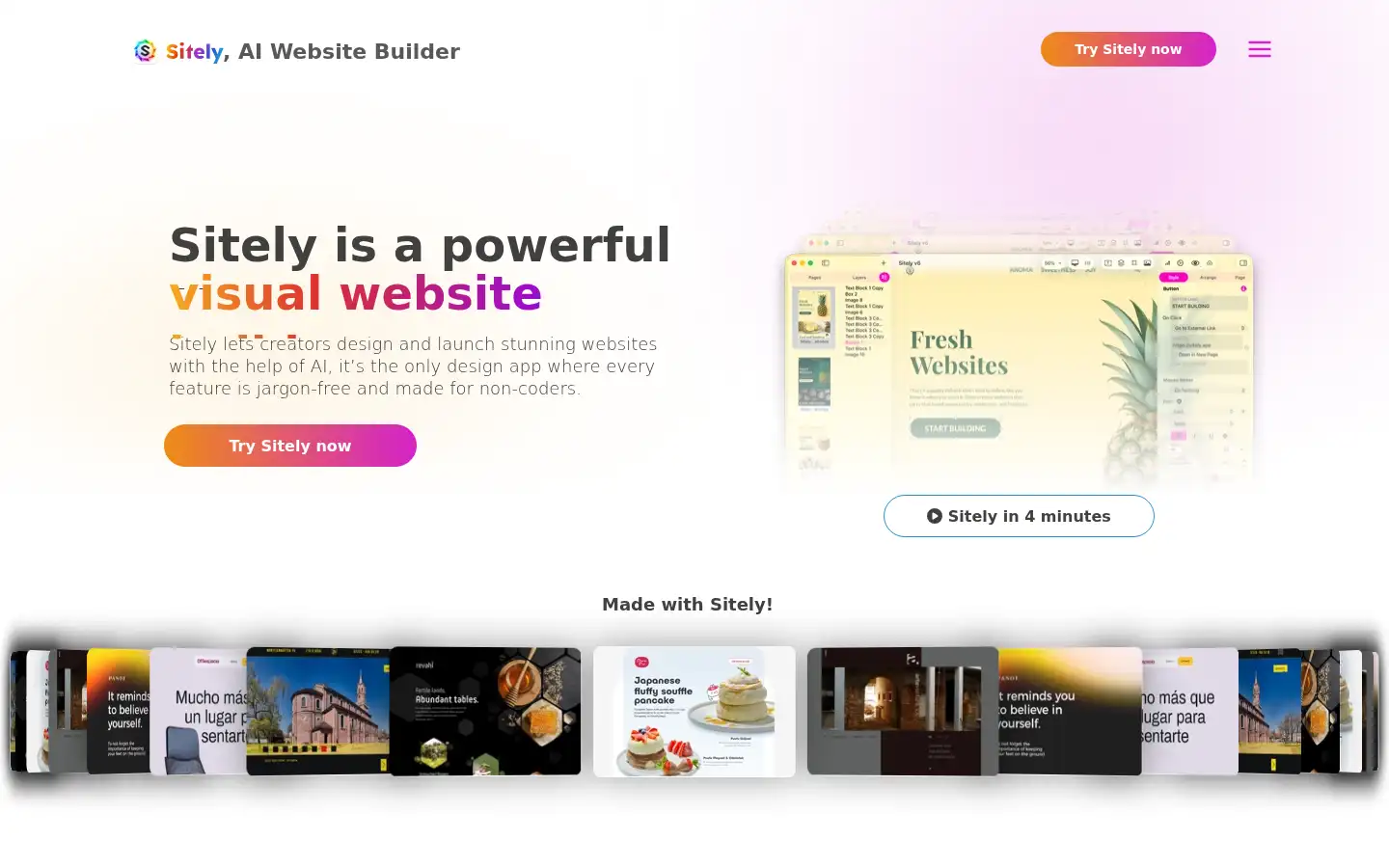 Screenshot of sitely.app