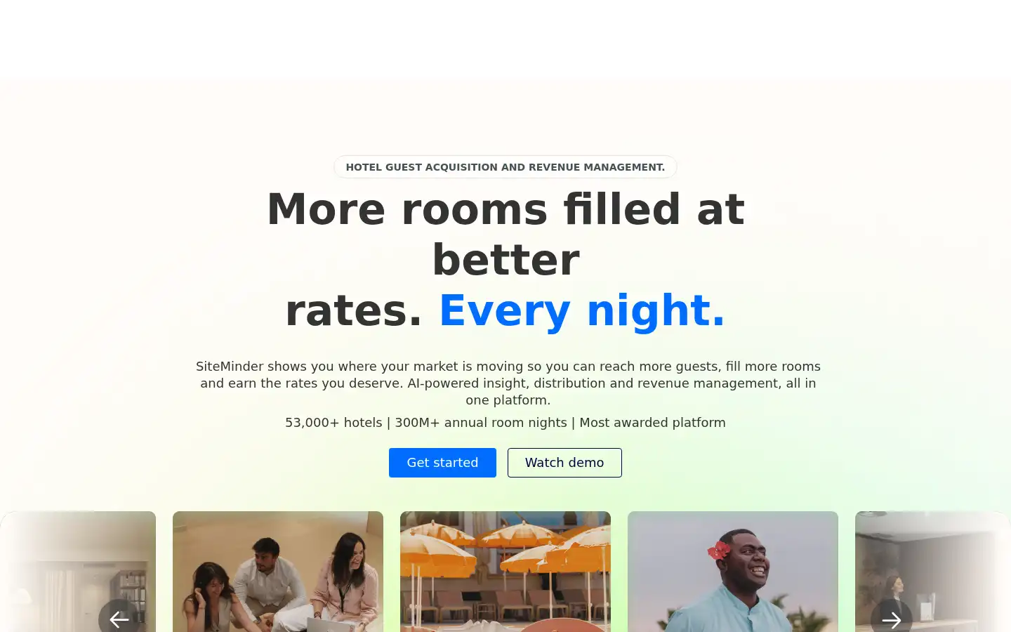 Screenshot of siteminder.com