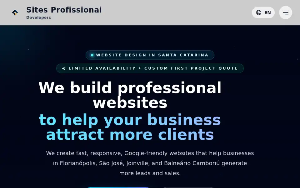 Screenshot of sitesprofissionai.com