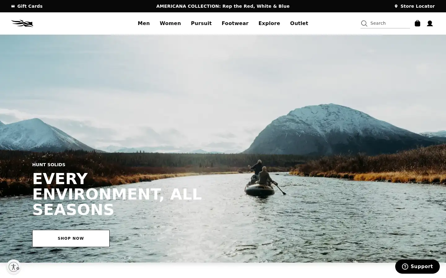 Screenshot of sitkagear.com