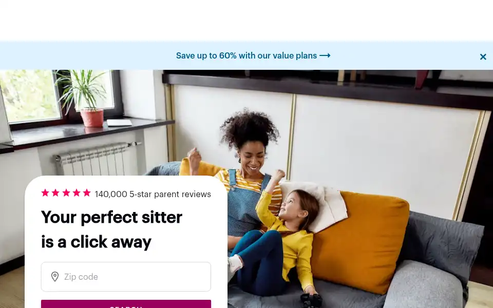 Screenshot of sittercity.com