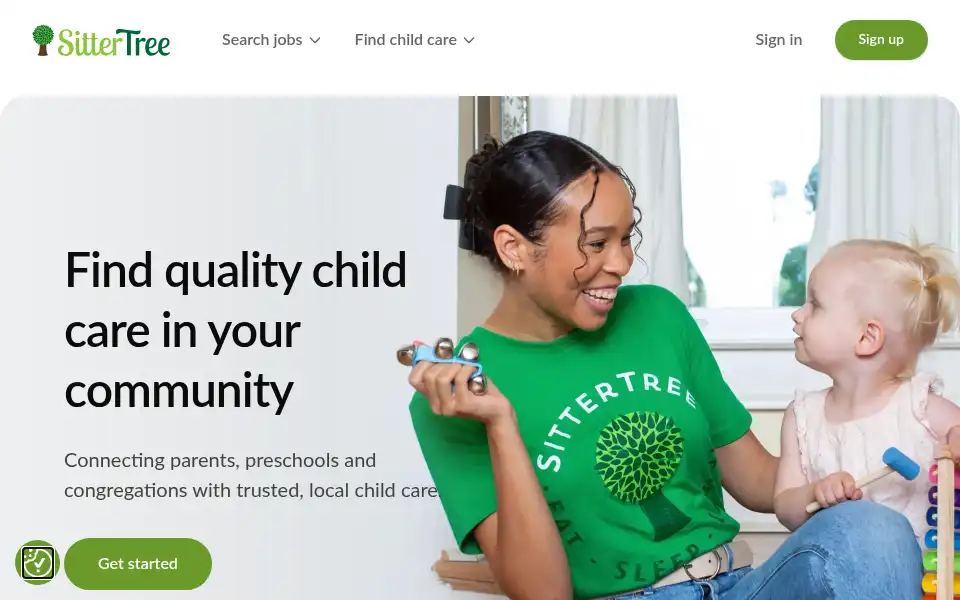 Screenshot of sittertree.com