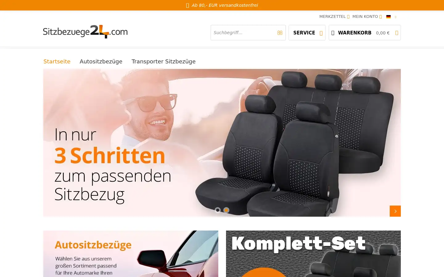 Screenshot of sitzbezuege24.com