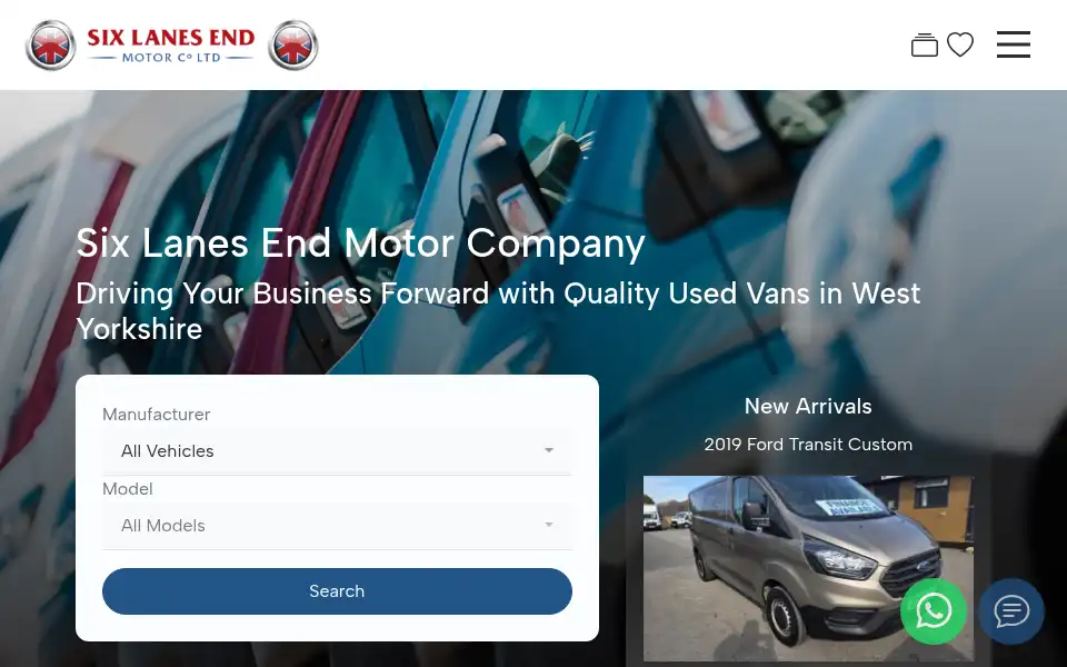 Screenshot of sixlanesendmotorco.co.uk
