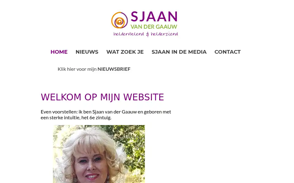 Screenshot of sjaanmedium.nl