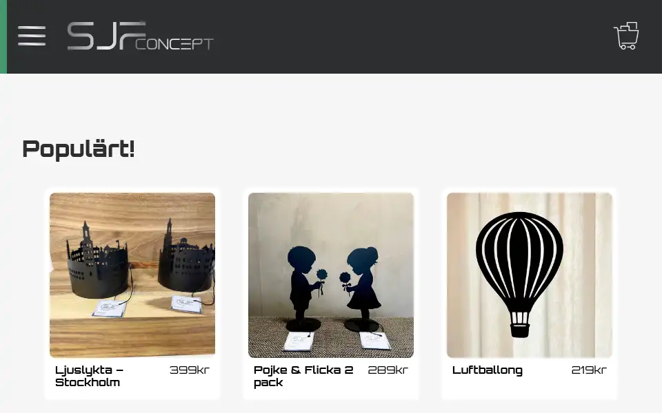 Screenshot of sjfconcept.se