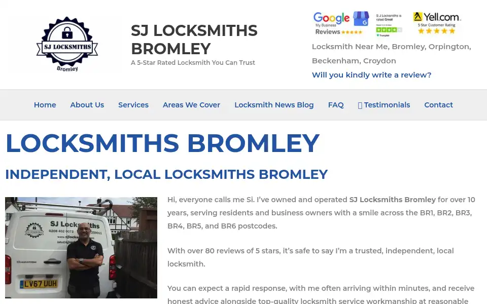 Screenshot of sjlocksmiths.com