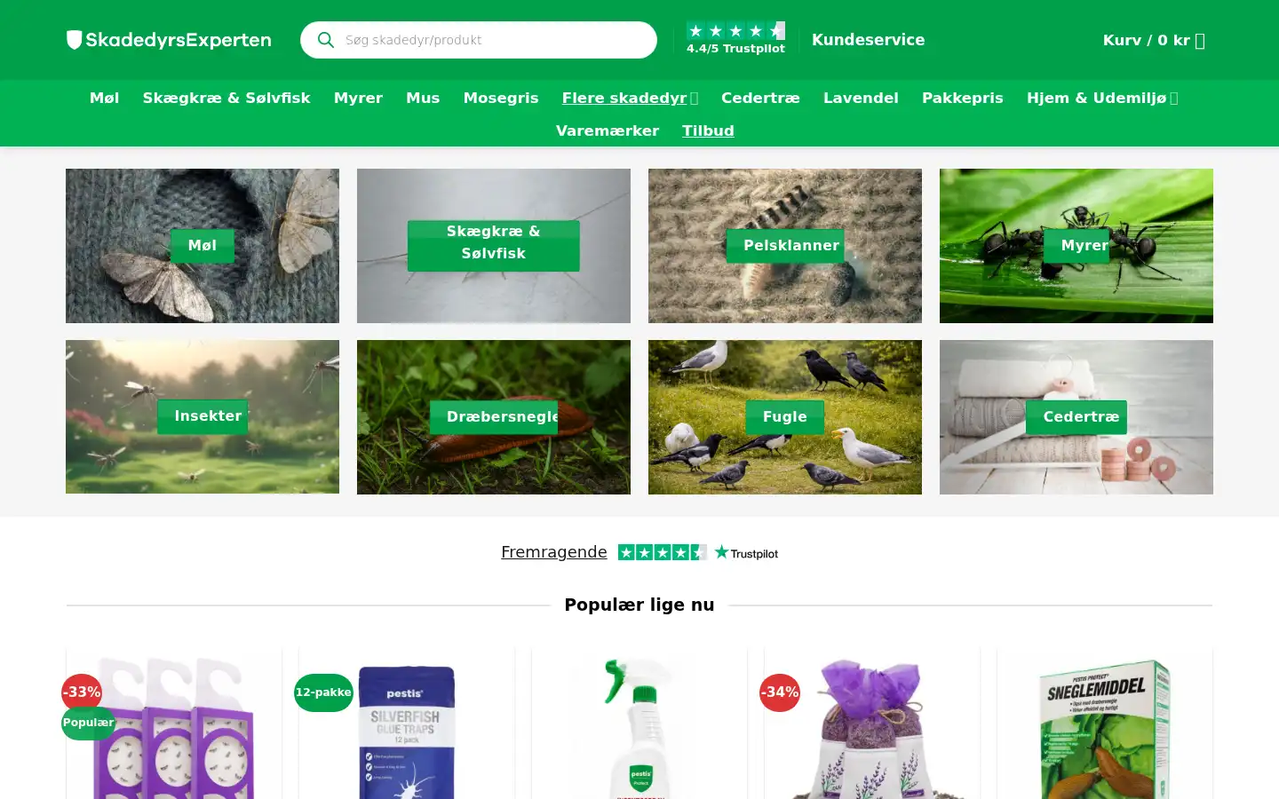 Screenshot of skadedyrsexperten.dk