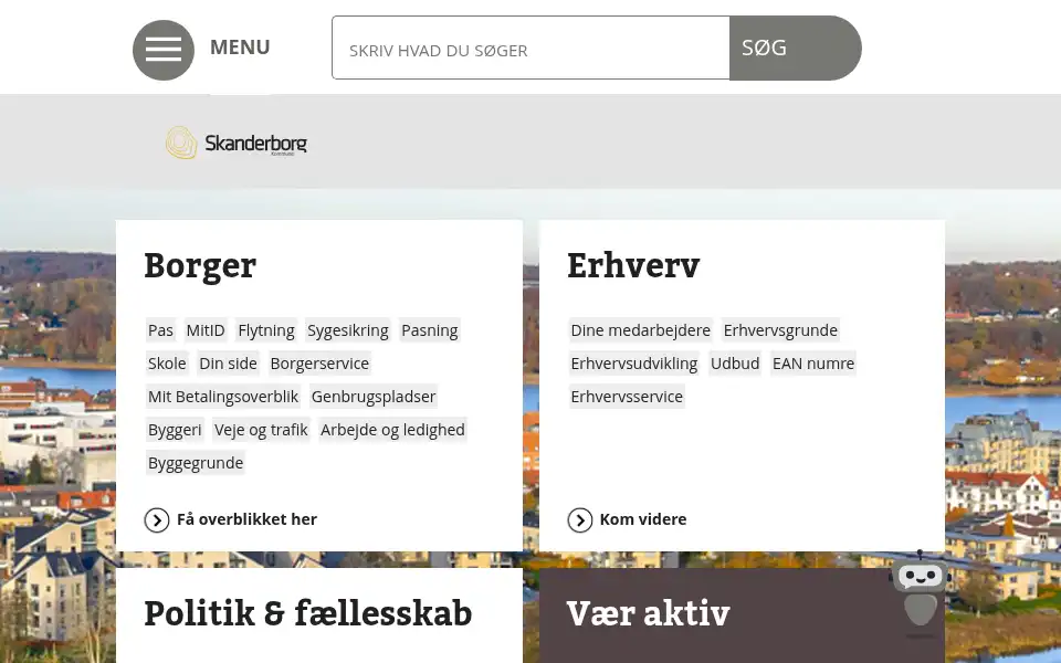 Screenshot of skanderborg.dk