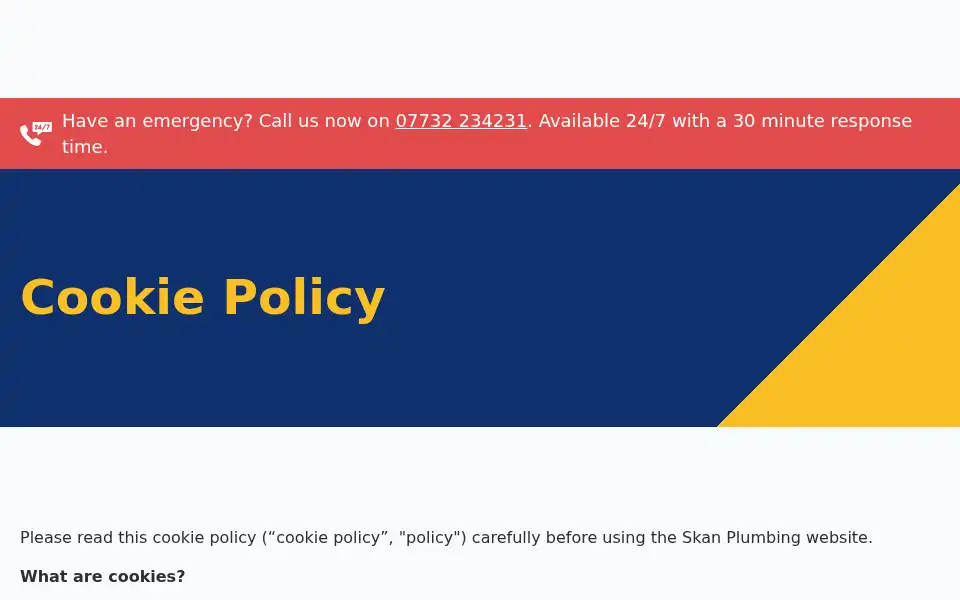 Screenshot of skanplumbing.co.uk
