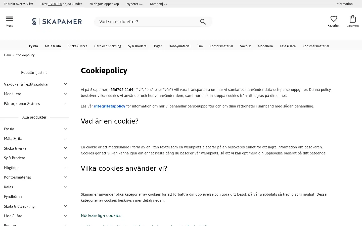 Screenshot of skapamer.se