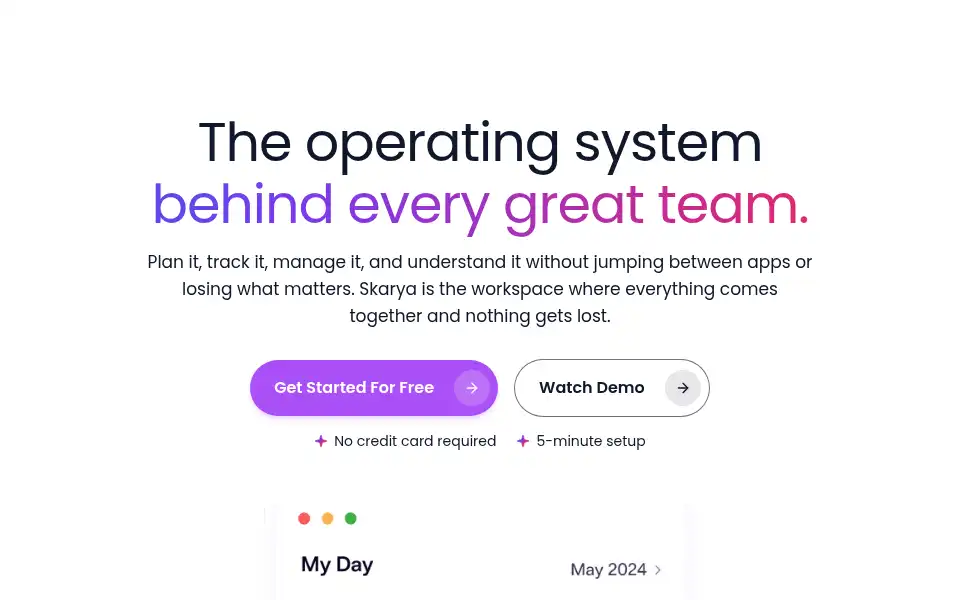 Screenshot of skarya.ai