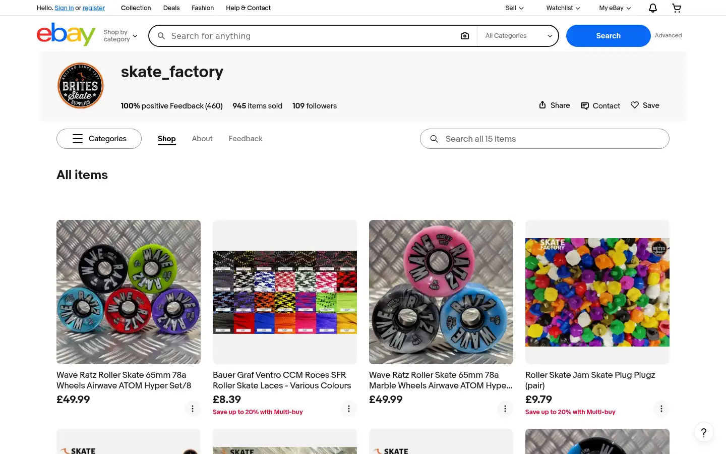 Screenshot of skate-factory.co.uk