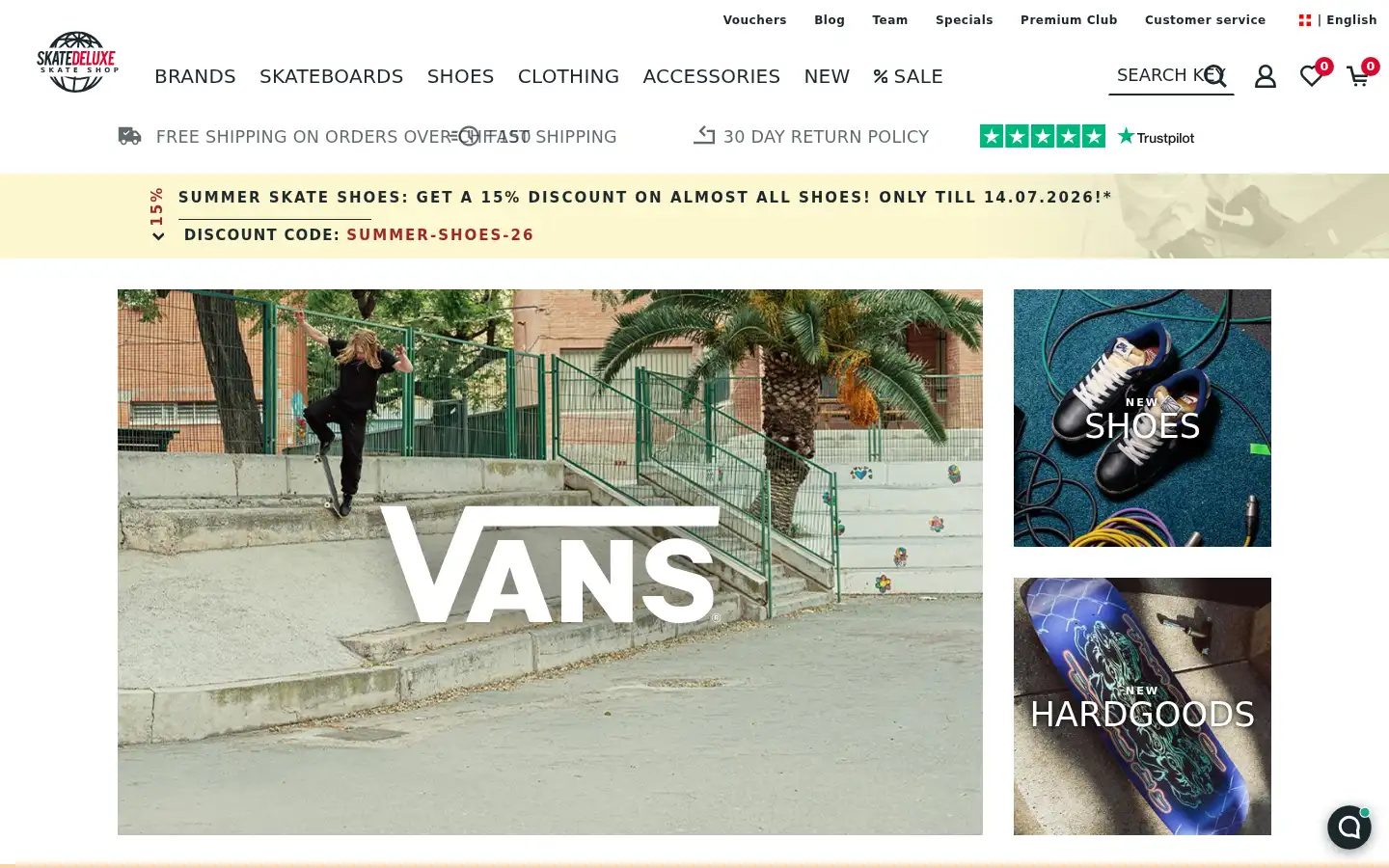 Screenshot of skatedeluxe.ch