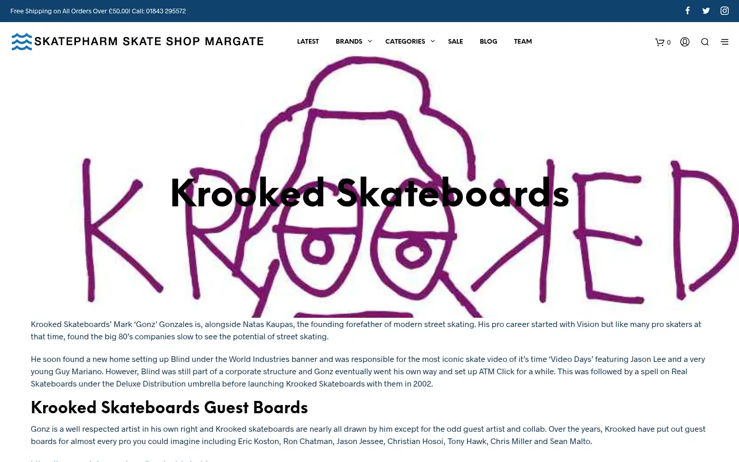 Screenshot of skatepharm.co.uk