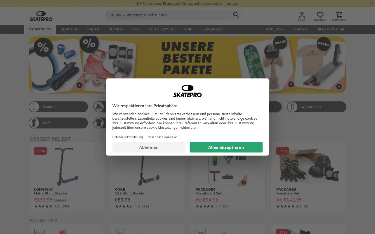 Screenshot of skatepro.at