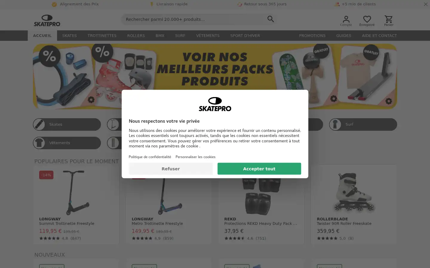 Screenshot of skatepro.com