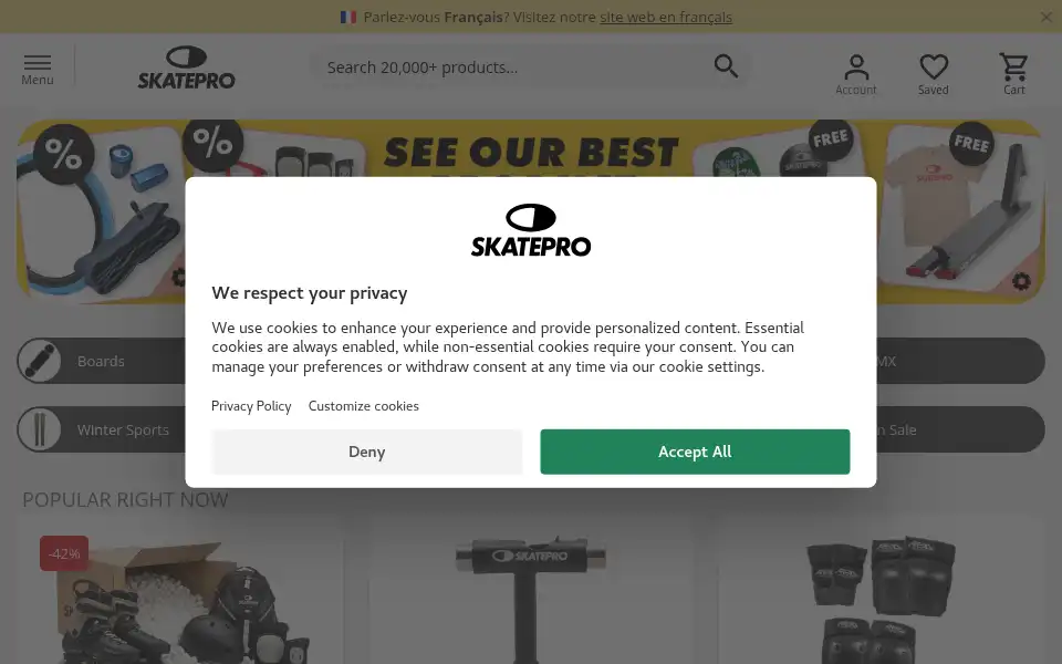 Screenshot of skatepro.ie