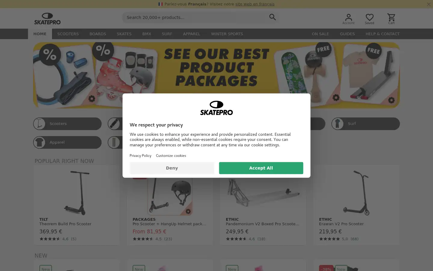 Screenshot of skatepro.net