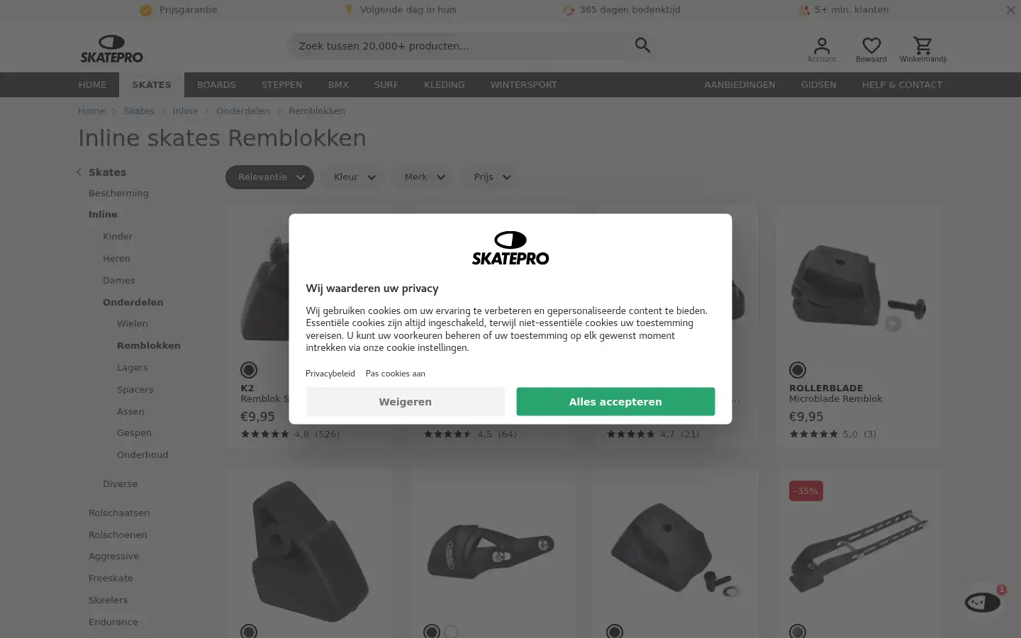 Screenshot of skatepro.nl