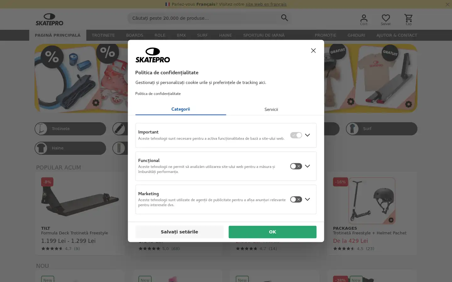 Screenshot of skatepro.ro