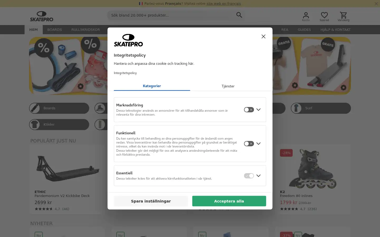Screenshot of skatepro.se