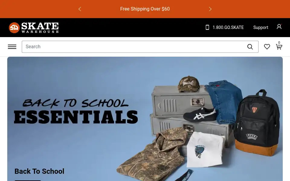 Screenshot of skatewarehouse.com