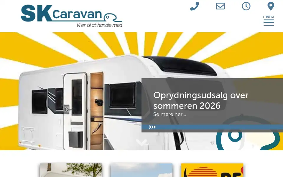 Screenshot of skcaravan.dk