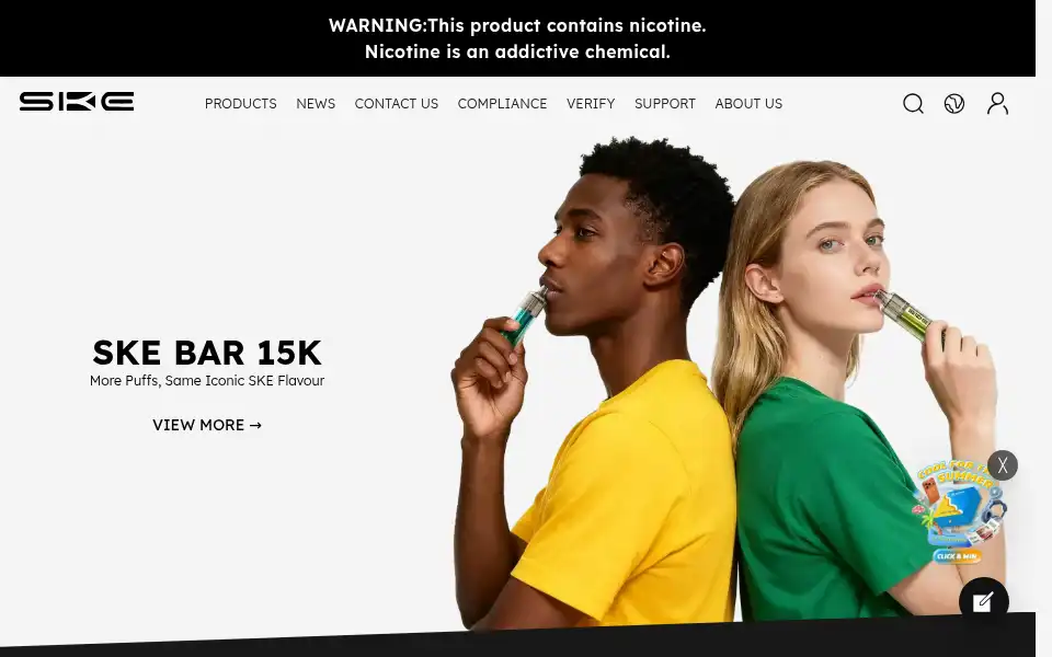 Screenshot of skevape.com