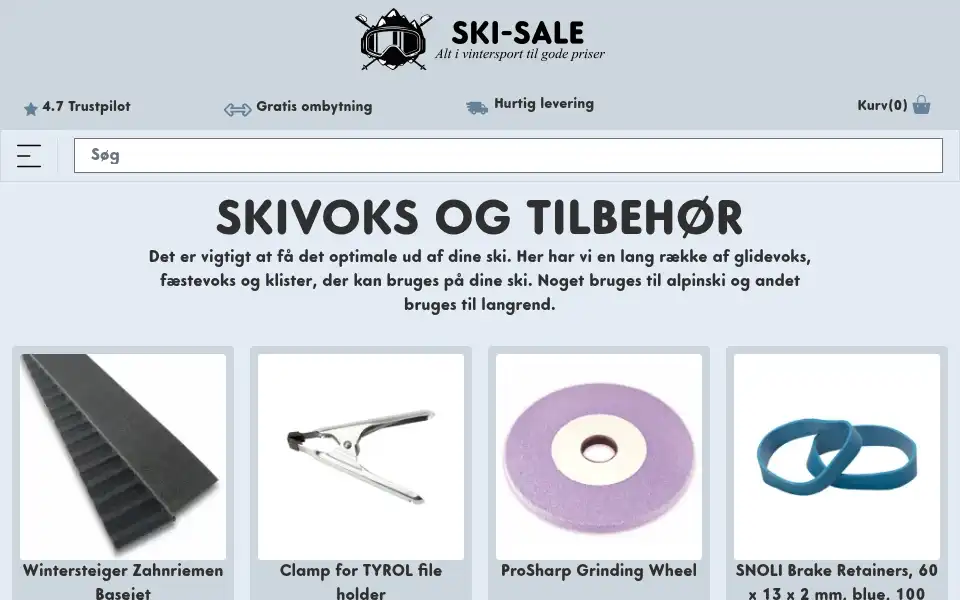 Screenshot of ski-sale.dk