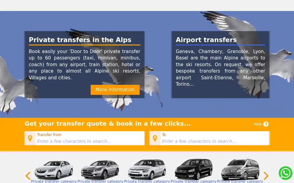 Screenshot of skicab.com